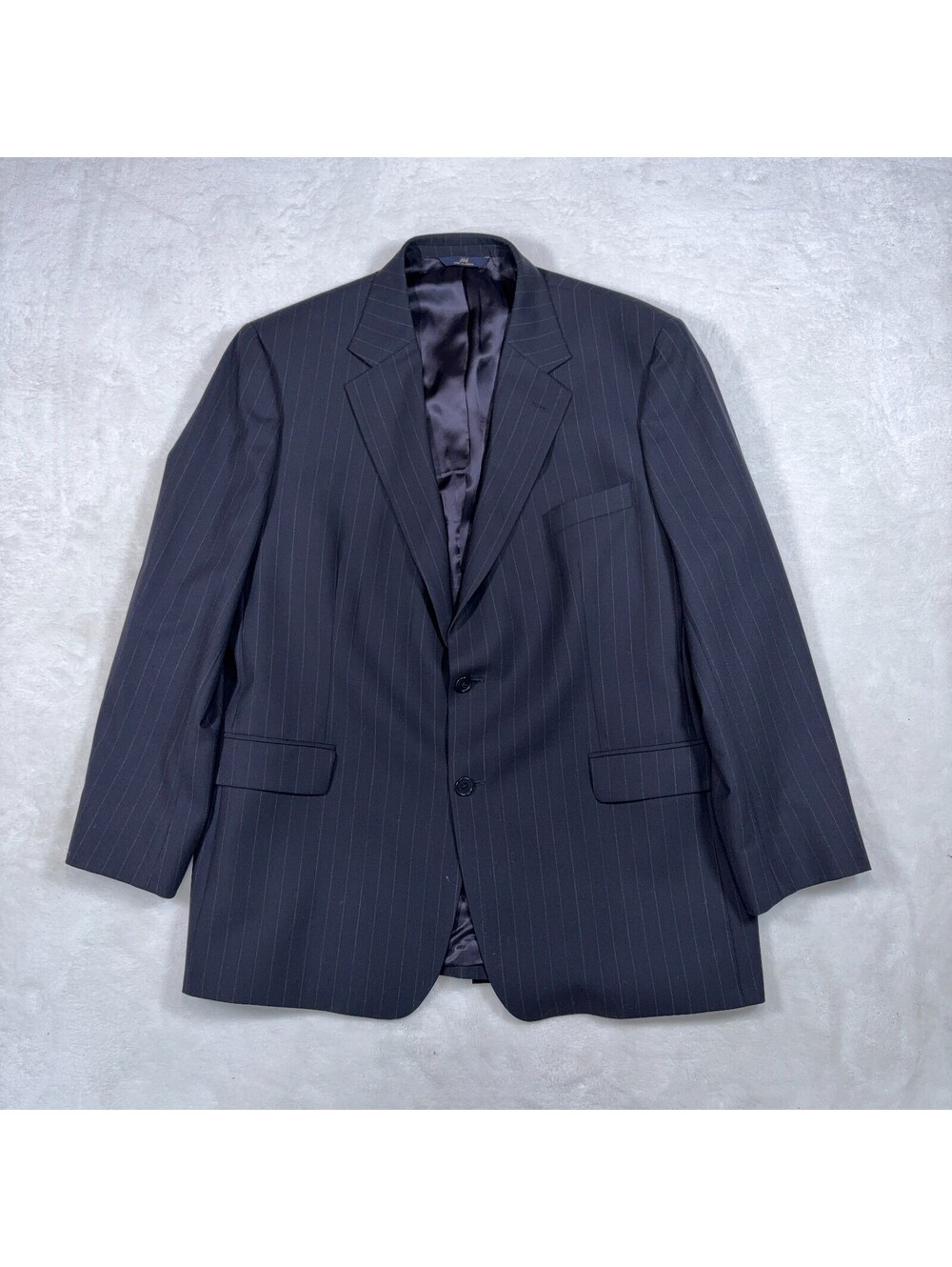 Brooks Brothers Mens 346 Blazer 46R Navy Pinstripe Wool Stretch Jacket